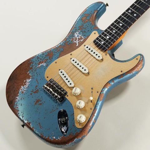 Fender Custom Shop / S23 Limited Custom Built Roasted Big Head Stratocaster Super Heavy Relic Aged Lake Placid Blue
