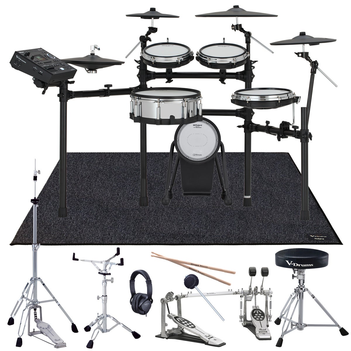 帯付き LD マックス ヘッドルーム 1/2/3 レーザーディスク 3枚セット Roland / TD516 KDQ-8 カスタマイズキット PEARLツインペダルと純正V