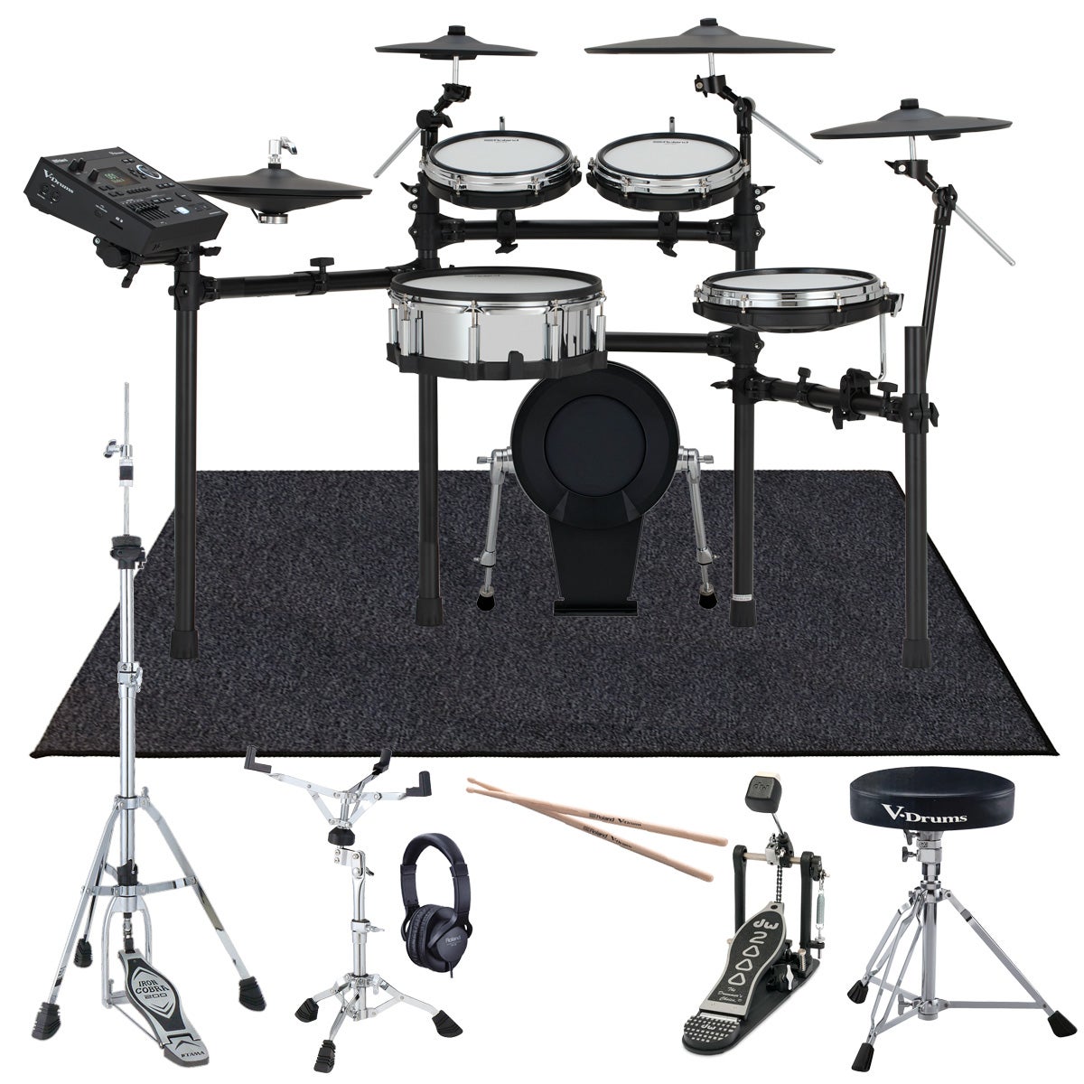 Roland / TD516 DW2000Aペダルや純正スローンにマット付きフルセット