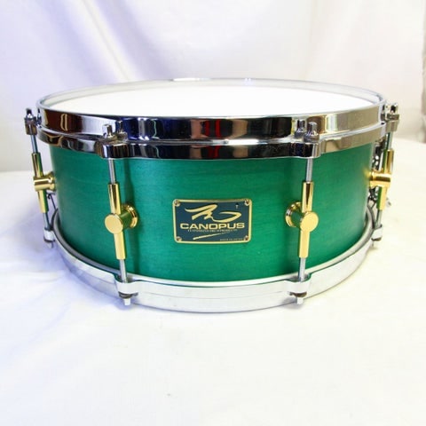 【中古】CANOPUS / MO-1455 Oil Finished Maple 14x5.5 Turquoise Oil カノウプス スネアドラム  【池袋店】