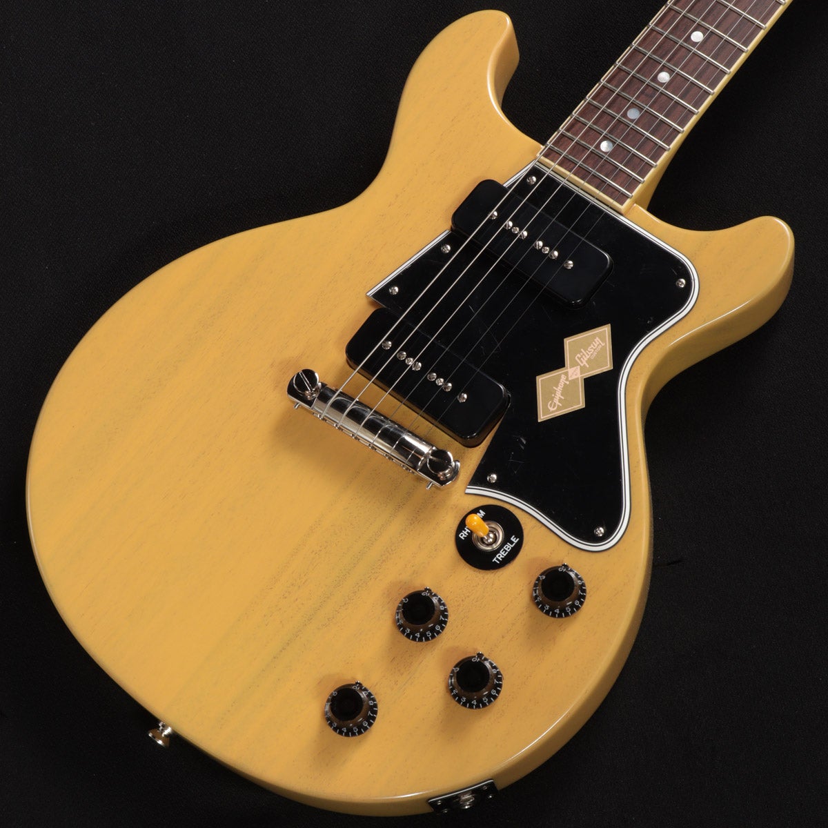 美品 Epiphone Les Paul Junior DC エレキギター Murphy Lab 1960 Les Paul Junior DC Bright TV Yellow Light Aged s/n