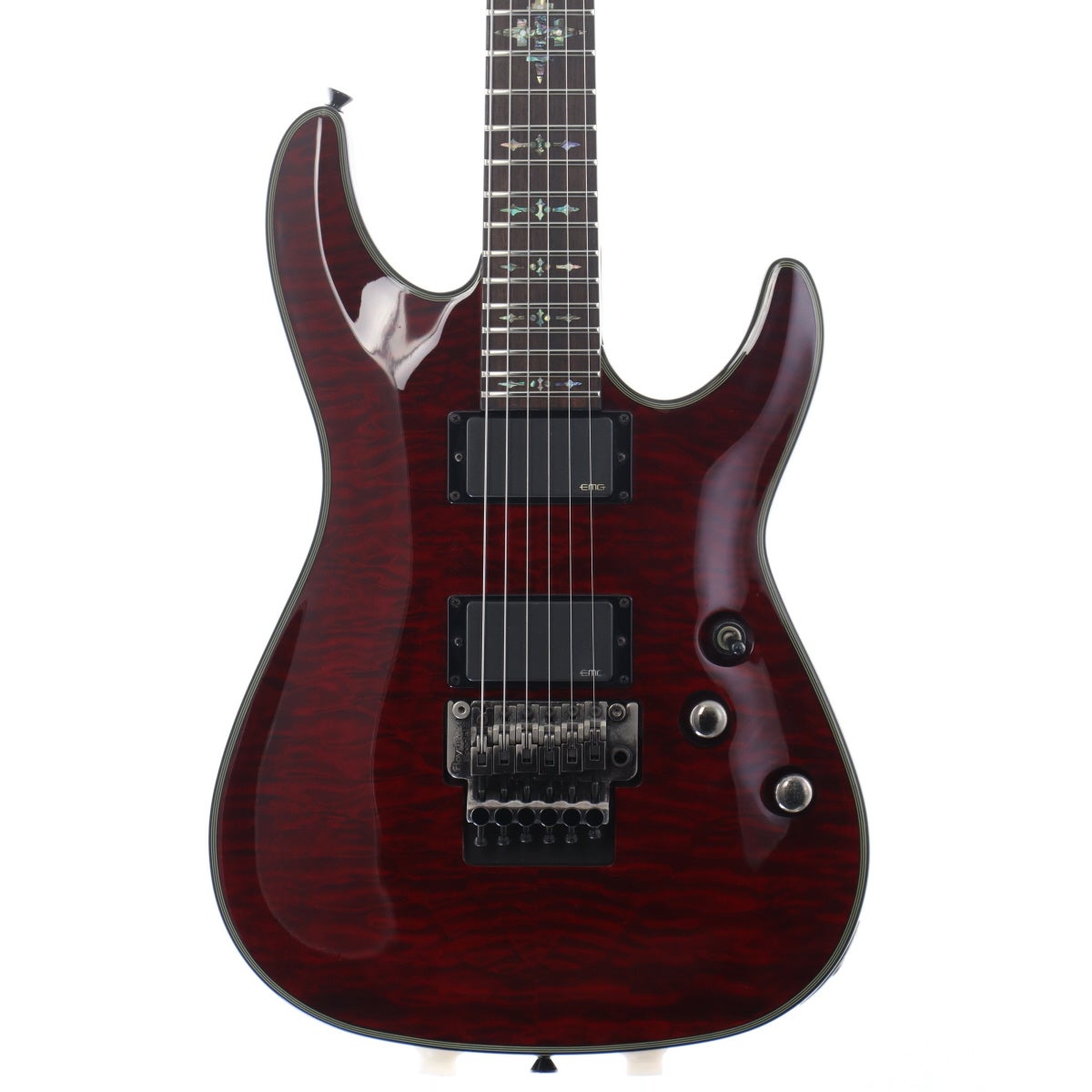 Schecter AD-DM-EL-FR EMGピックアップ搭載 送料無料 中古】SCHECTER / Damien Elite 6 AD-DM-EL-FR Crimson Red Burst