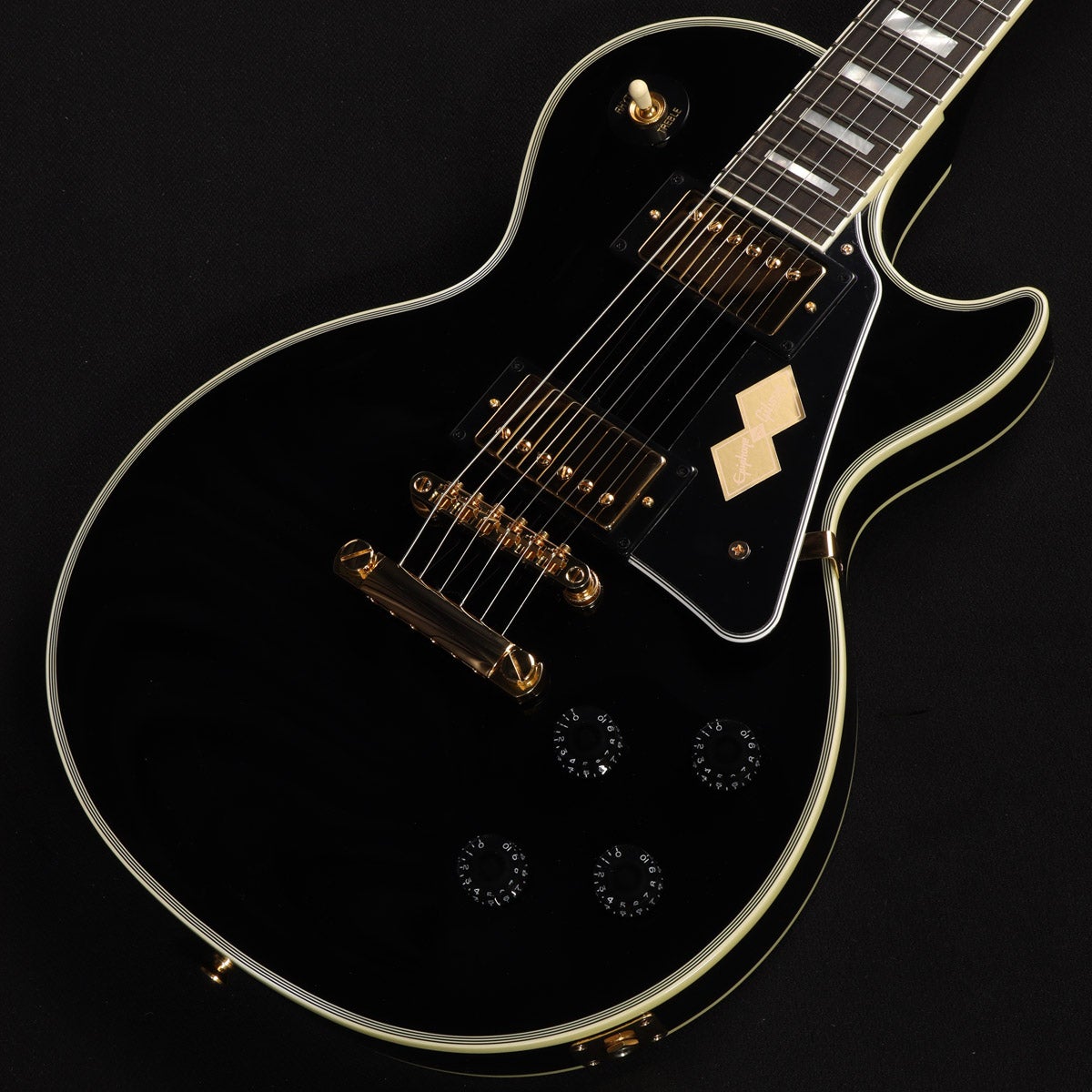 エピフォン ギブソンロゴ入 Epiphone PR-200 EB エボニー黒 Epiphone / Inspired by Gibson Custom Les Paul Custom Ebony ≪S/N