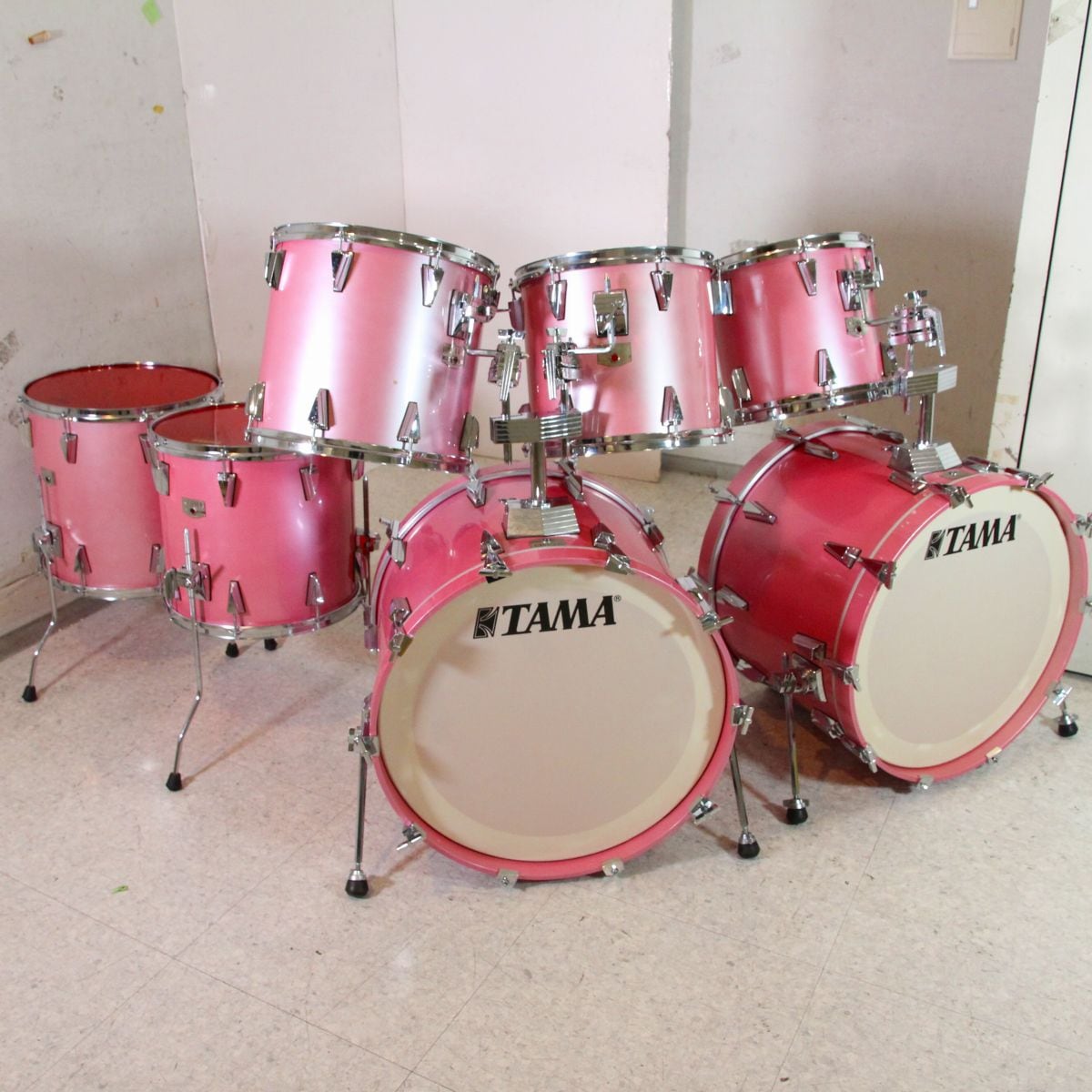 KRIMA　４点セット　J&R ヴィンテージ 水玉 M レア レトロ 中古】TAMA / CRESTAR 2BD 7pc SET #CHERRY ROSE 22/12/13/14/15/16