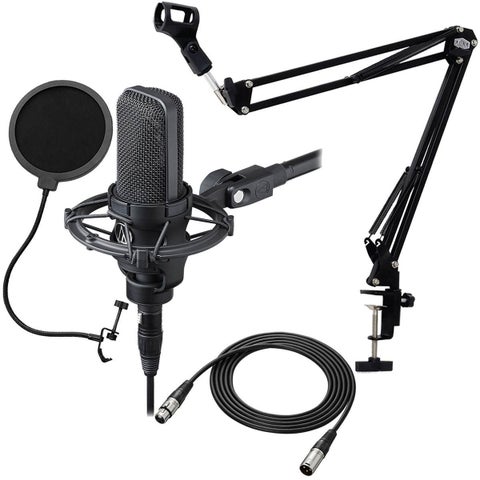 【動作良好】audio-technica AT4040 純正ホルダー付 audio-technica / AT4040 ハイコスパセット(純正ケーブル＆ポップ