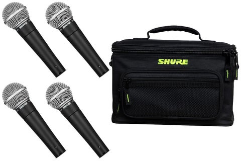 SHURE / SM58-LCE(4本)＆4本収納ケース(SH-MICBAG04)セット【渋谷店】