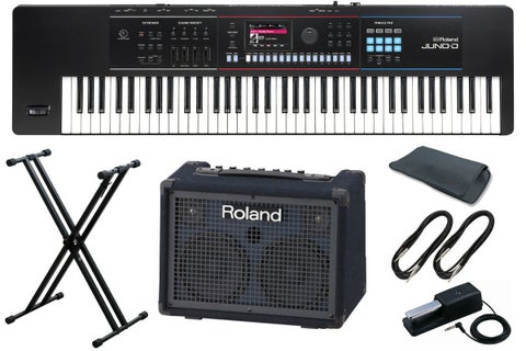 Roland / JUNO-D7 キーボードアンプ＆キーボードスタンド セット【渋谷
