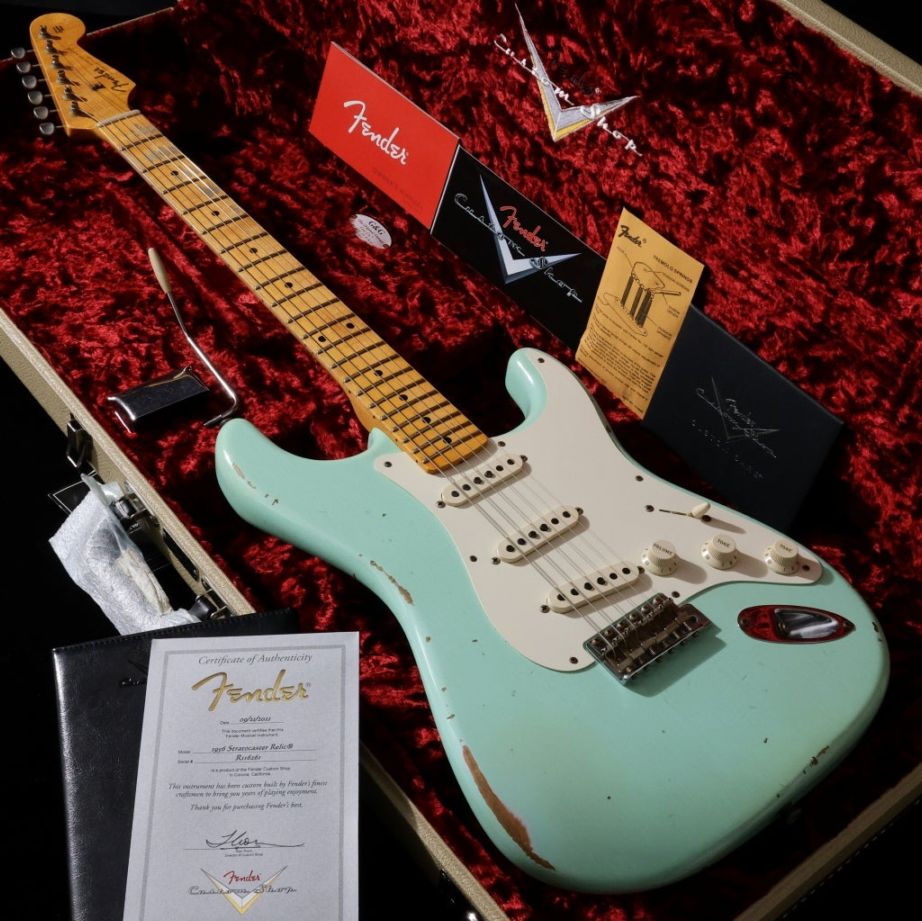 中古】Fender Custom Shop / 1956 Stratocaster Relic Surf Green