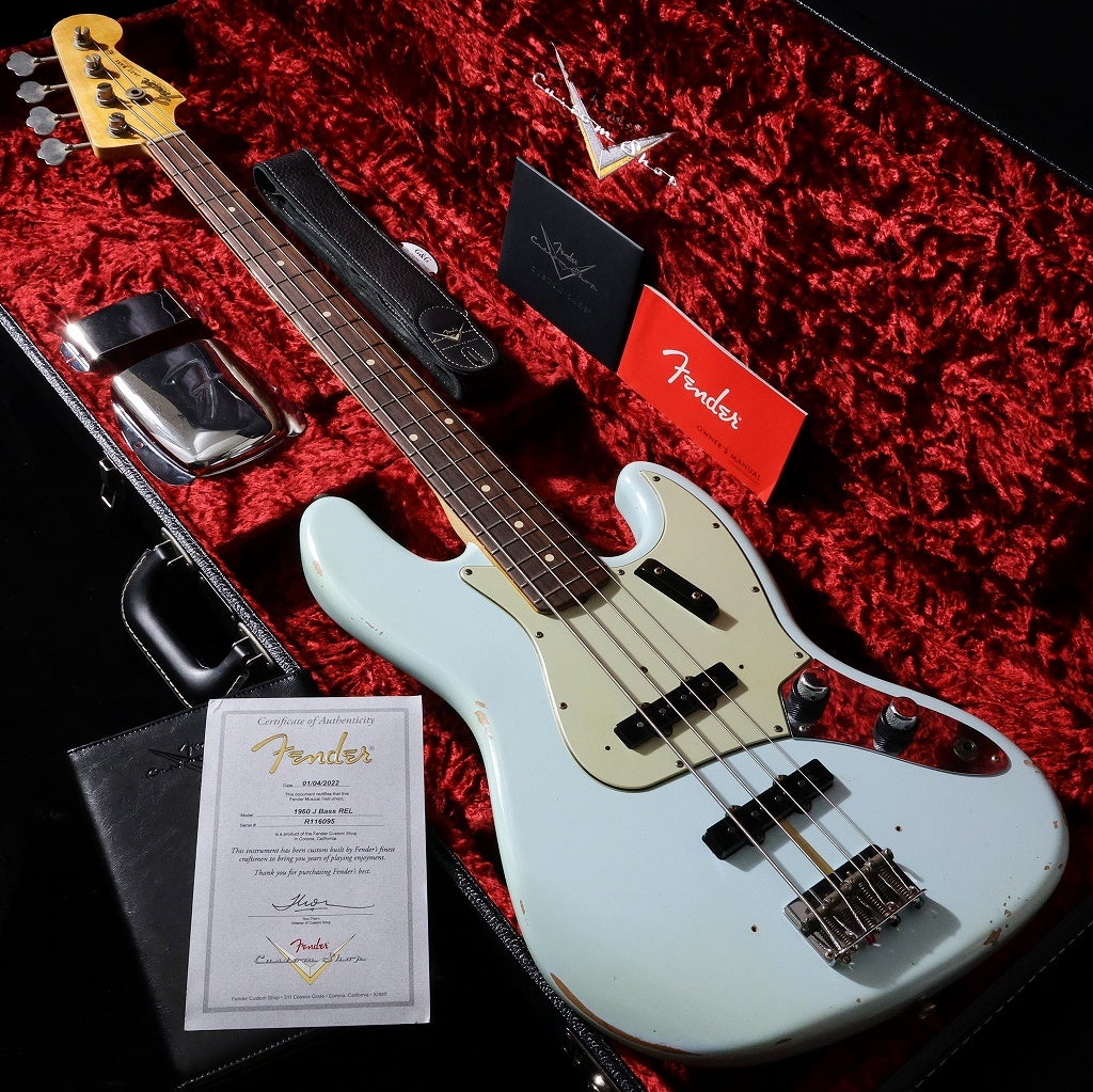 中古】FENDER CUSTOM SHOP / 1960 Jazz Bass Sonic Blue Relic
