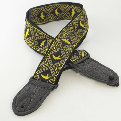 Paul Reed Smith (PRS) / Jacquard Hootenanny Style Strap (Yellow & Black Birds)ギター ベース ストラップ