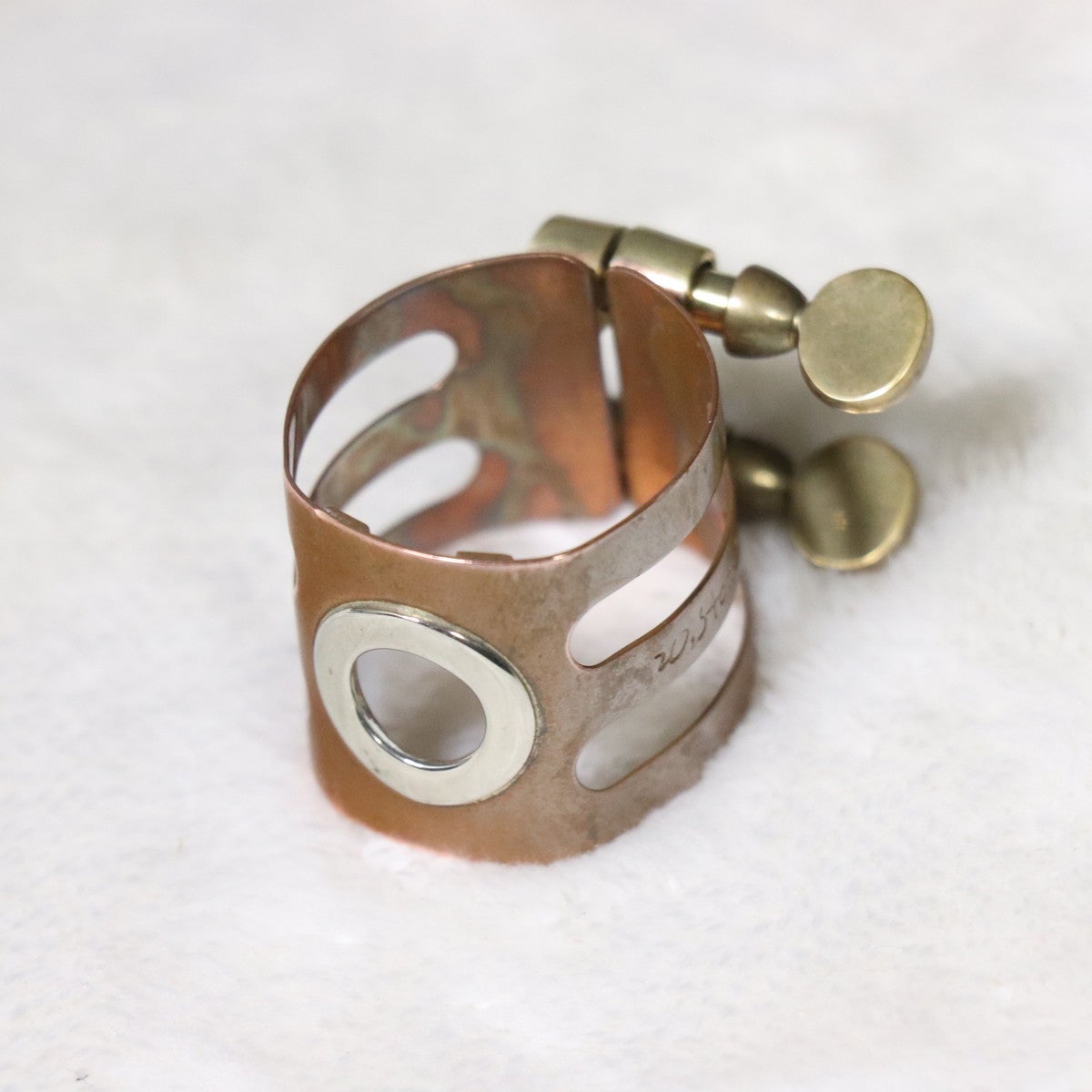 中古】Wood Stone / アルトサックス リガチャー コパー SELMERラバー用
