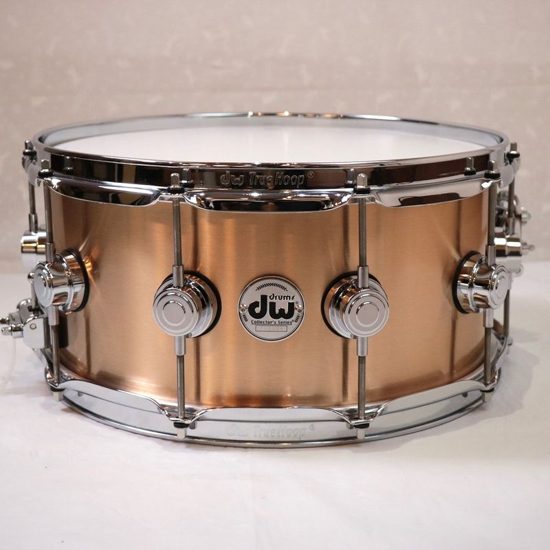 DW　ブロンズスネア　14×5.5 ソフトケース付き DW / BRUSHED BRONZE SNARE, CR HW 14×6.5 スネアドラム 【S/N 1427352