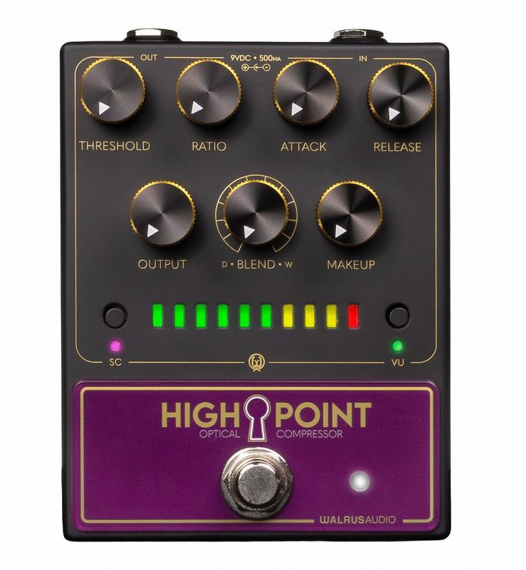 [スタジオグレードアナログオプティカルコンプ/演奏そのものをワンランク上へ!]  Walrus Audio / Highpoint Analog Optical Compressor WAL-HIPOINT #BK ウォルラスオーディオ