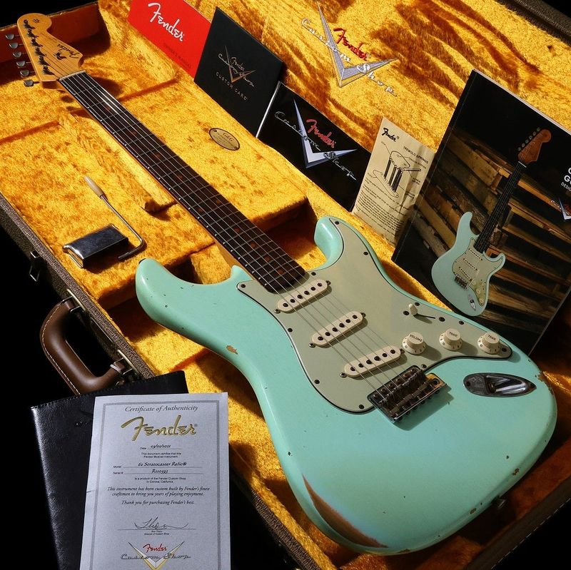 中古】Fender Custom Shop / 1962 Stratocaster Relic Surf Green