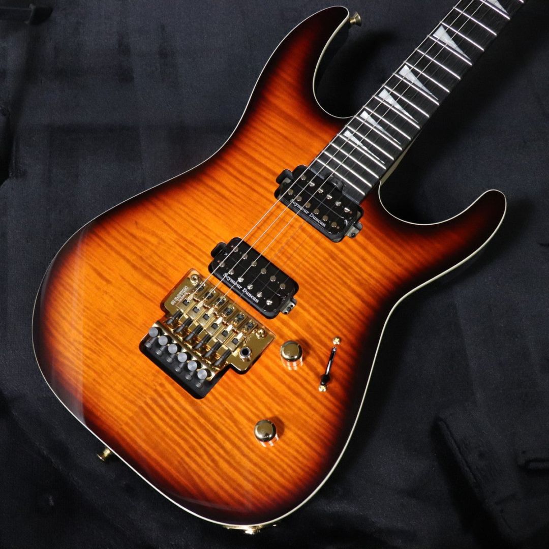 Jackson / MJ Series Dinky DK Flame Maple Ebony Fingerboard Amber