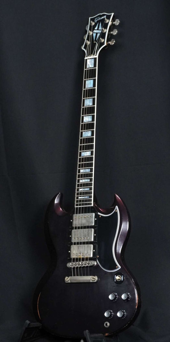 GIBSON CUSTOM / Hand Picked Murphy Lab 1963 SG Custom 3Pickups Light Aged Black-Red Shift【가격 인하】【아울렛】【오차노미즈 본점 FINEST GUITARS】 사진 2