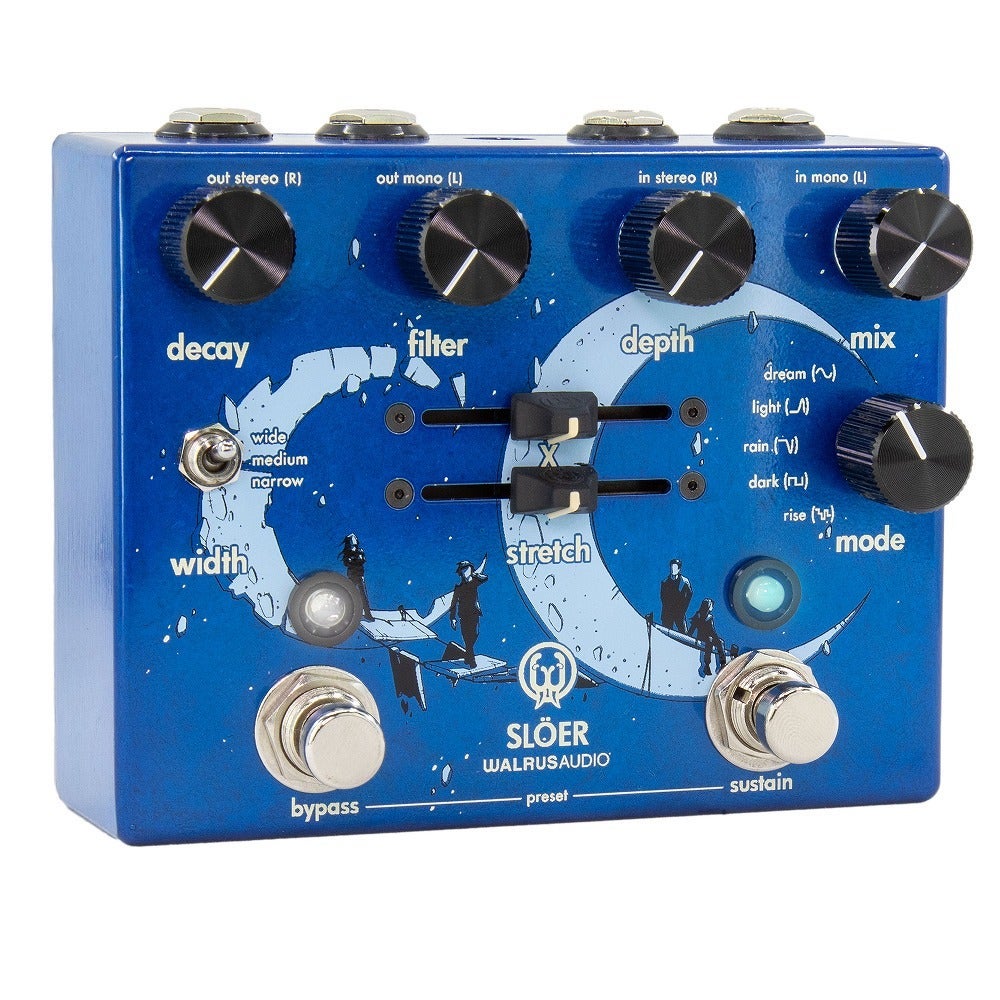 Walrus audio Slöer 付属品完備 Walrus Audio / Sloer Stereo Ambient Reverb Blue ステレオ・マルチ