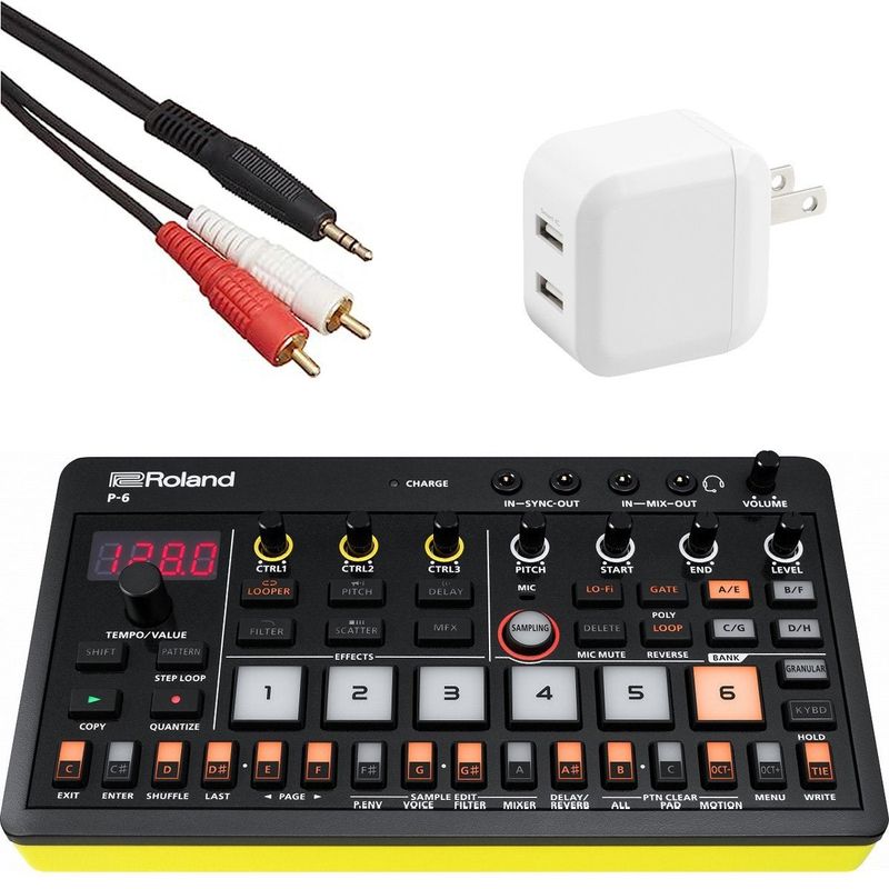 Roland / AIRA Compact P-6 USB電源アダプター＆ステレオミニ-RCAケーブル(1.5m)セット【渋谷店】