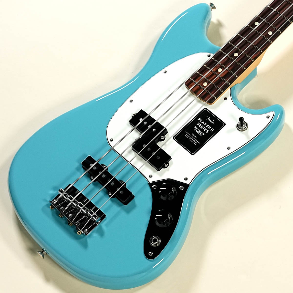 Fender / Player II Mustang Bass PJ Rosewood Fingerboard Aquatone