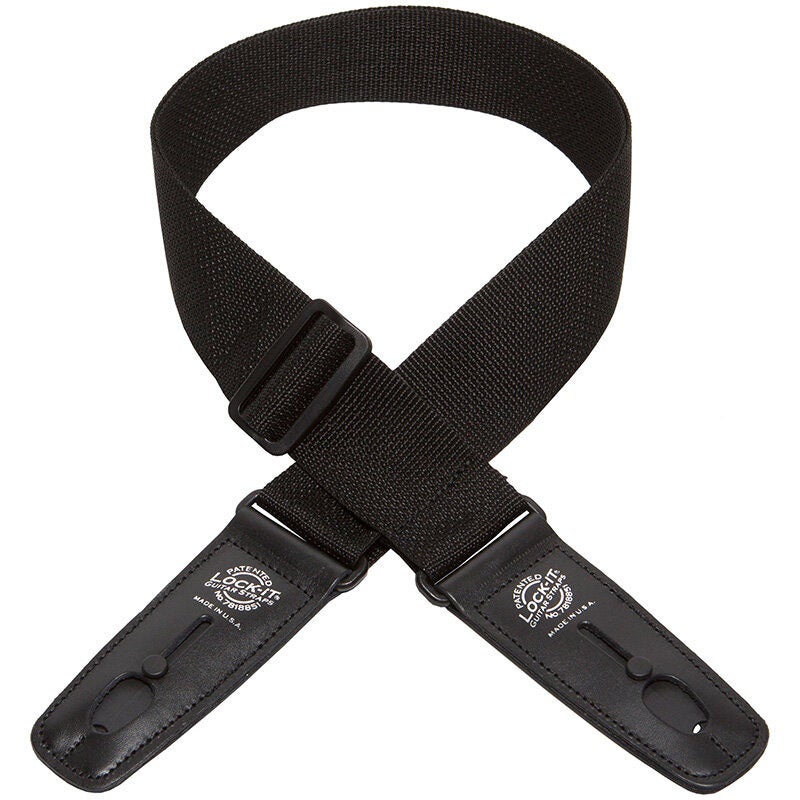 Lock-It Guitar Straps / LIS 018 CV2-BLK ギターベース ストラップ