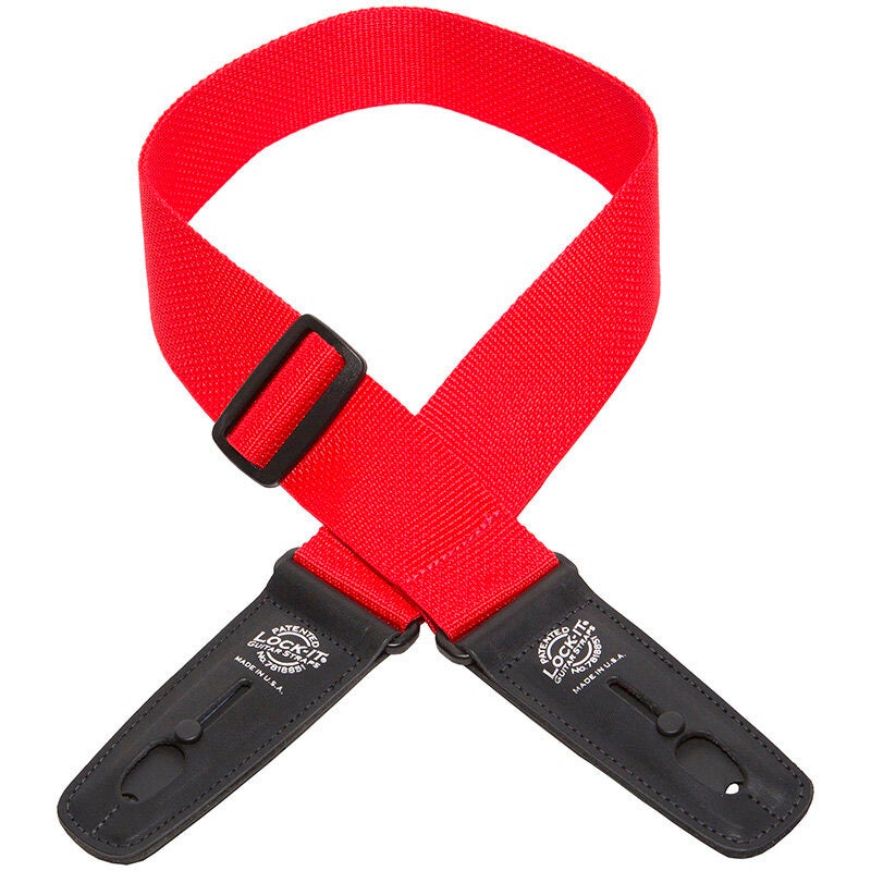 Lock-It Guitar Straps / LIS 019 CV2-RED ギターベース ストラップ