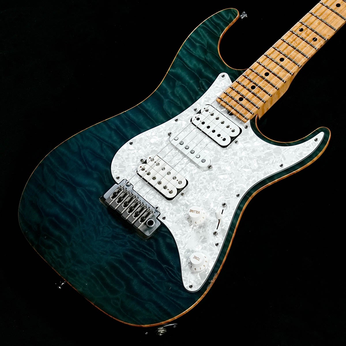 中古】Suhr / Standard Quilted Maple Top Birdseye Neck Trans Blue