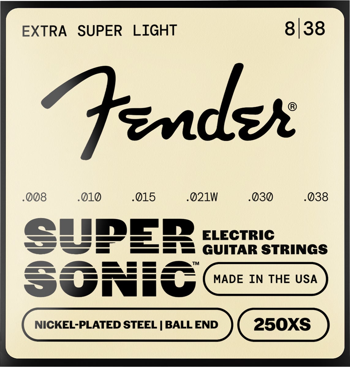 Fender / SuperSonic Nickel Plated Steel 250XS Extra Super Light 08