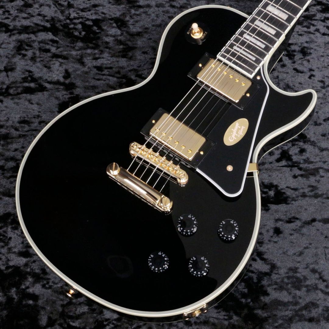 【早い者勝ち値下げ】Epiphone レスポール極上品　指板ブラック化 Epiphone / Inspired by Gibson Les Paul Custom Ebony【新宿店
