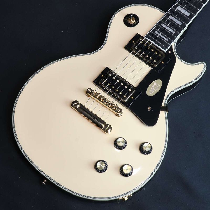 《特典付き》Epiphone / Inspired by Gibson Les Paul Custom Black Back  Antique Ivory [Exclusive Model] 【横浜店】【S/N:25101527390】【4.06kg】【2NDアウトレット】