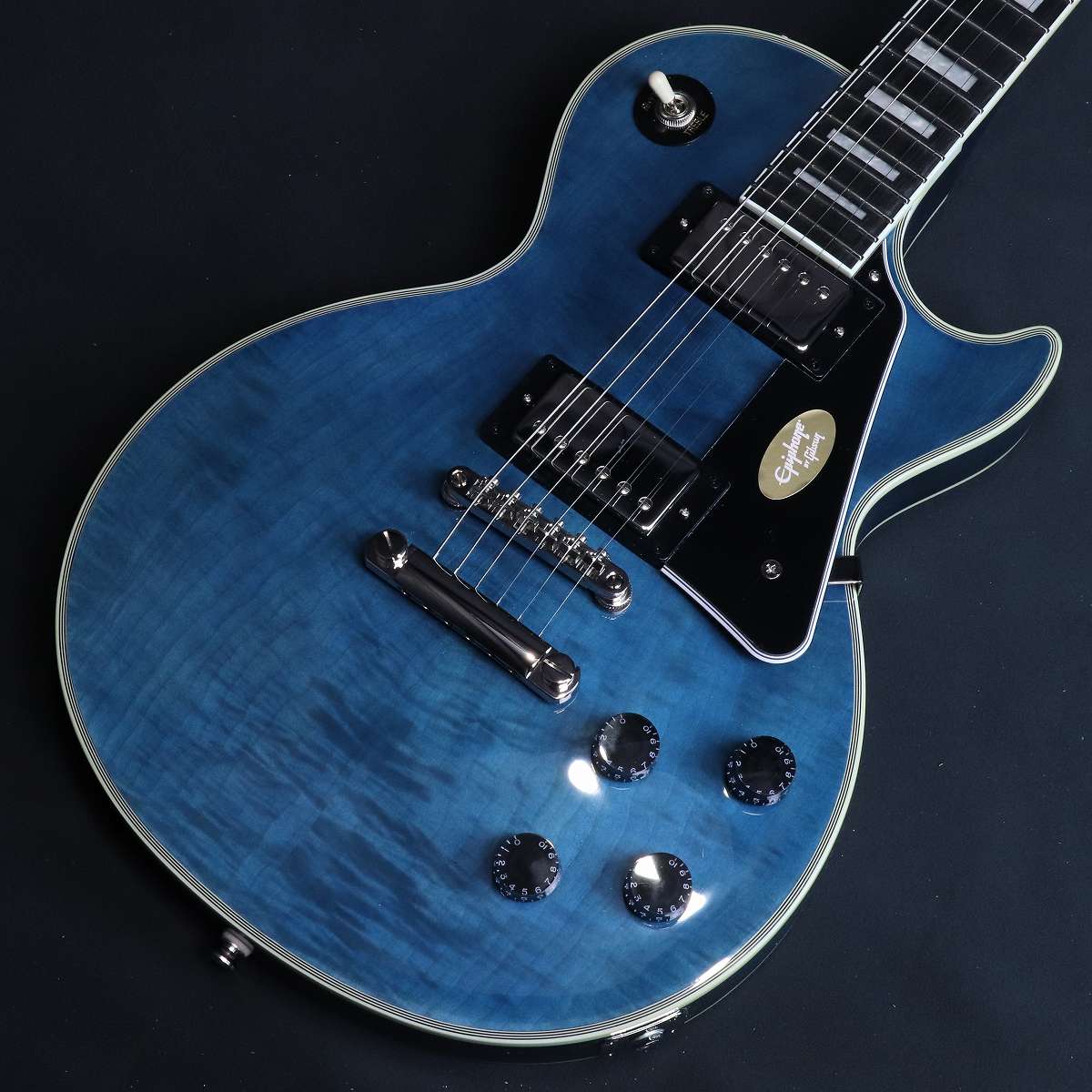 【牛骨★ギブソン直系】Epiphone☆EJ-45S青【弾き易く調整☆新品弦】 Epiphone / Inspired by Gibson Les Paul Custom Quilt Viper Blue