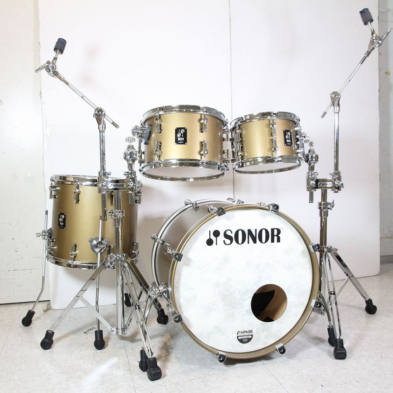 【中古】SONOR / SQ1 20/10/12/14 4pcs Drumkit Satin Gold Metalic ソナー ドラムセット 【池袋店】