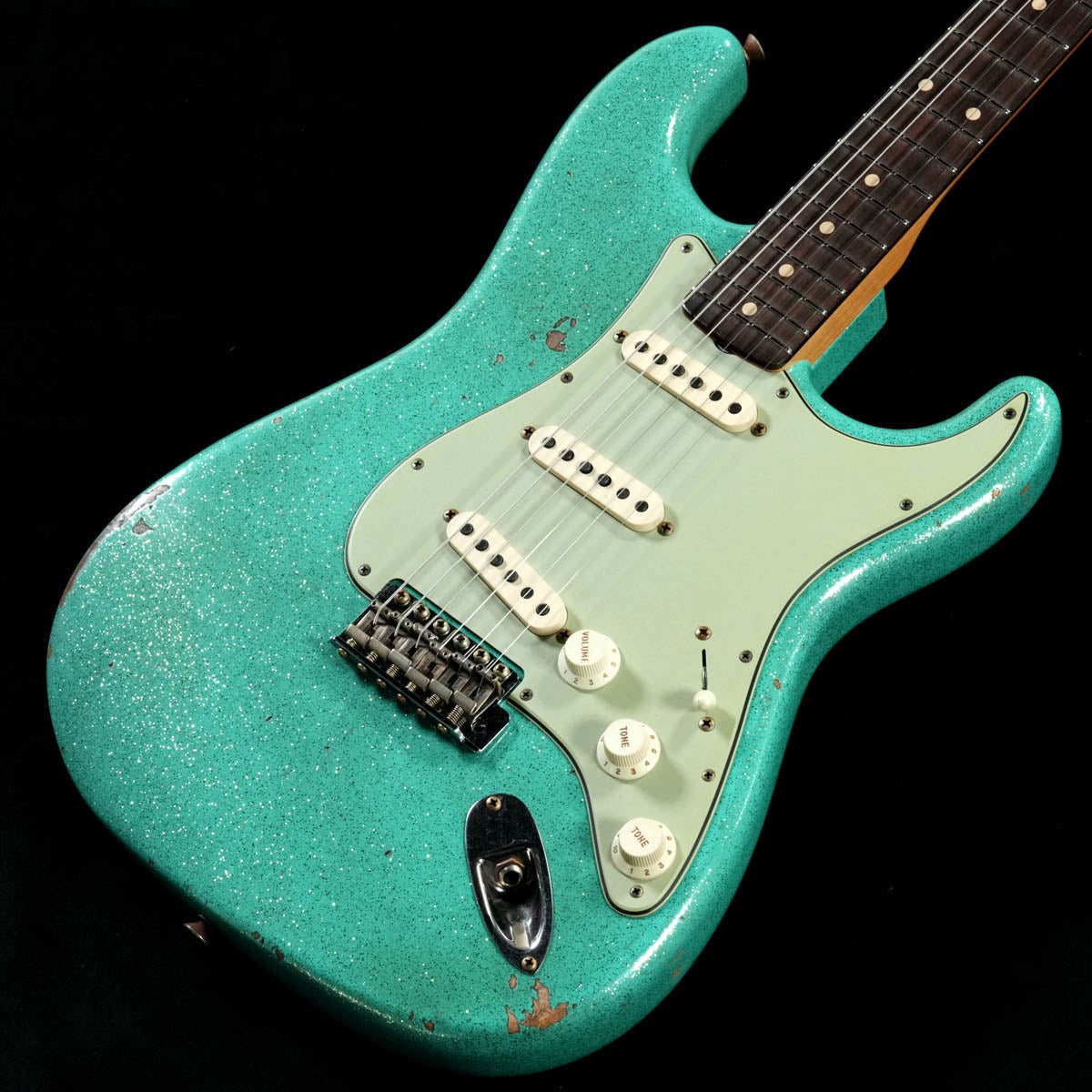 Fender Custom Shop / Limited Edition 1960 Stratocaster Relic Matching Headstock Sea Foam Green Sparkle