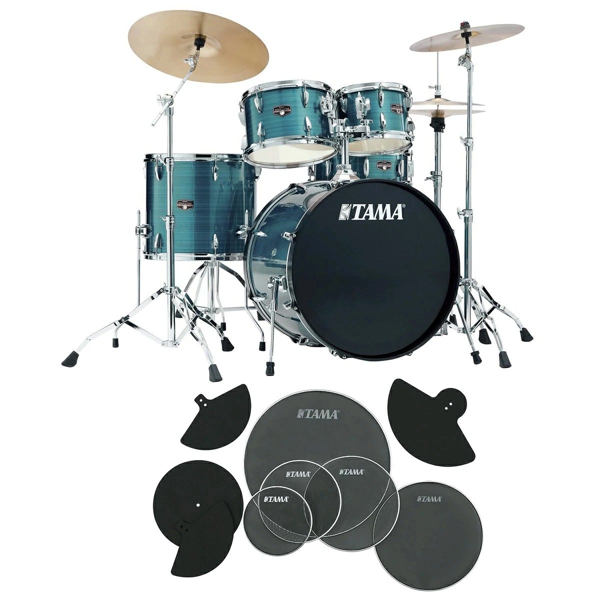 TAMA / IP52H6RC-HLB サイレントパック シンバル付きドラムセット