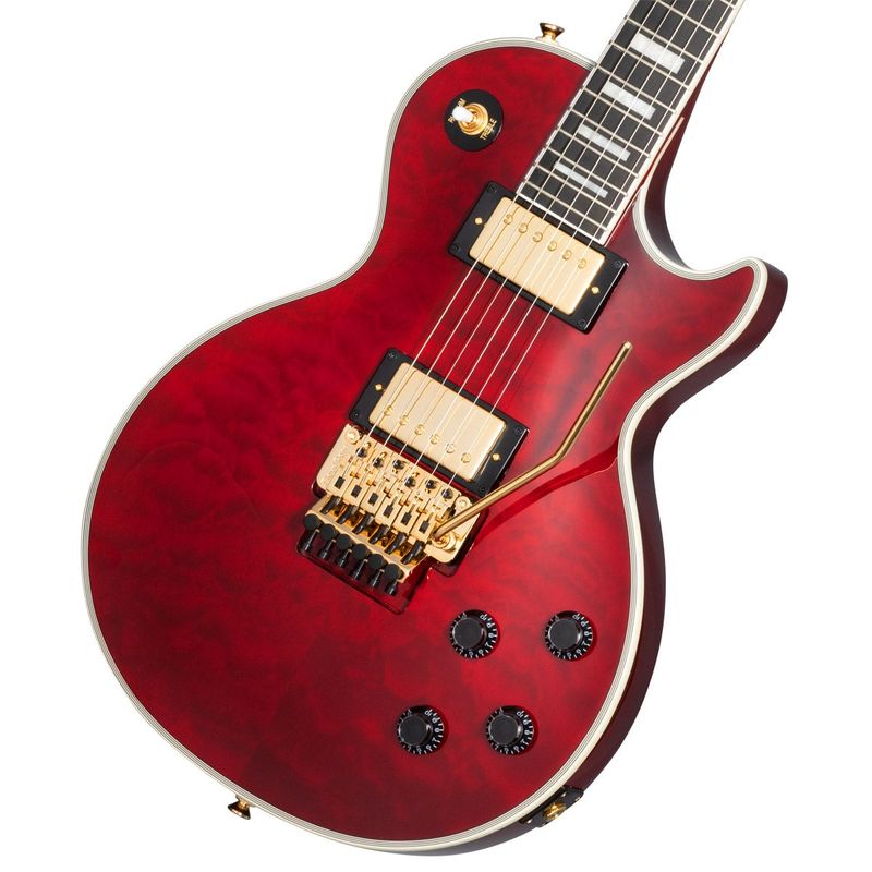 Epiphone / Inspired by Gibson Alex Lifeson Les Paul Custom Axcess Quilt Ruby エピフォン [2NDアウトレット]