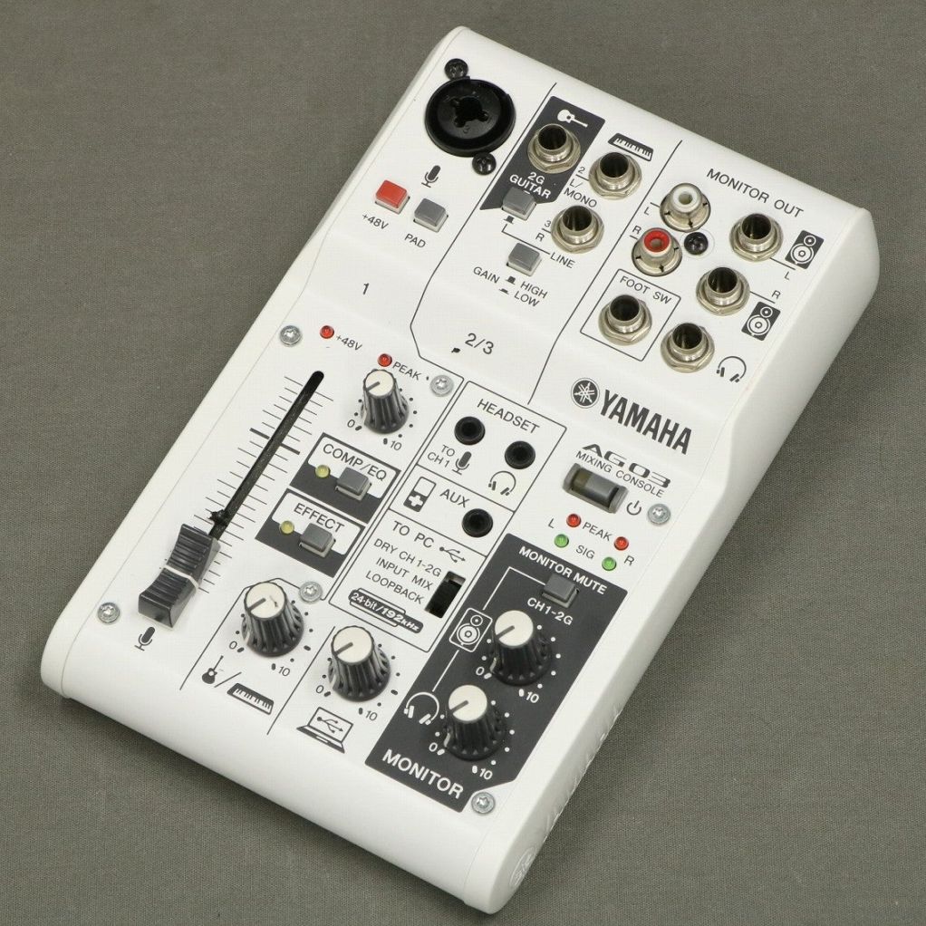鮫兎YAMAHA AG03 mk2 ホワイト 中古】 YAMAHA / AG03MK2 【御茶ノ水本店】 | アナログミキサー