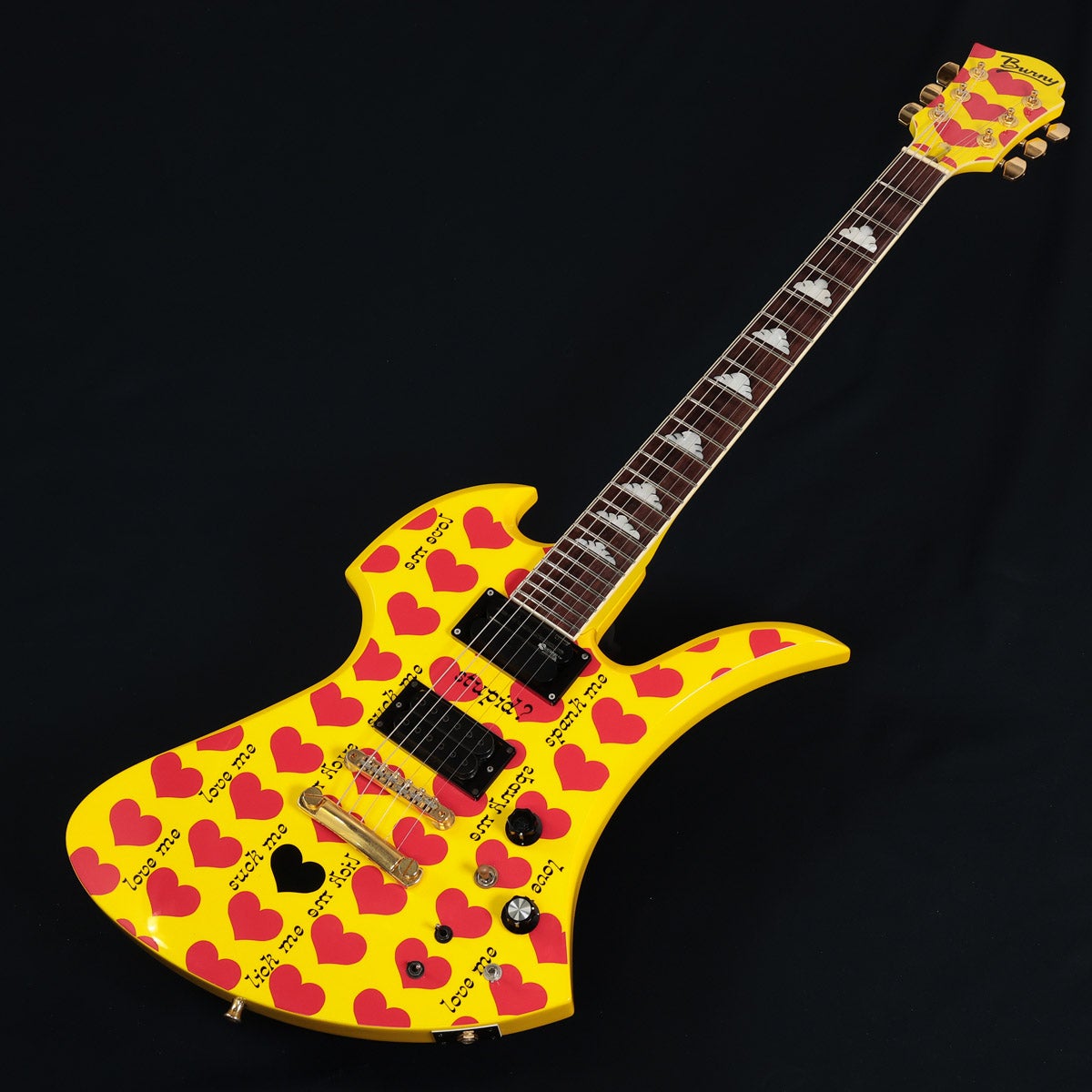 フェルナンデス Burny MG-145S hideモデル 中古】Fernandes/Burny / MG-145S/HY Heart Yellow hide Model [3.25kg