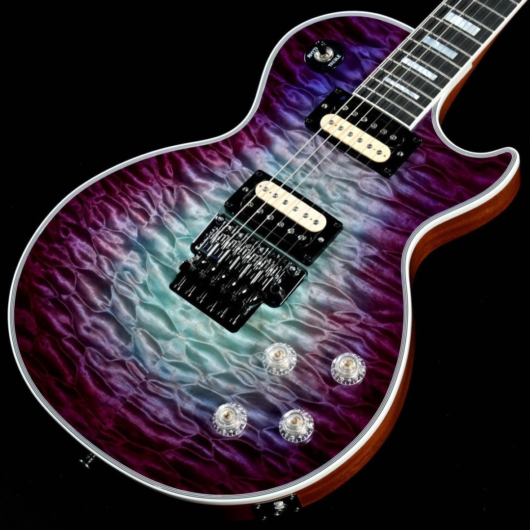 Gibson Custom / M2M Les Paul Axcess Custom Floyd 7A Quilt Aqua