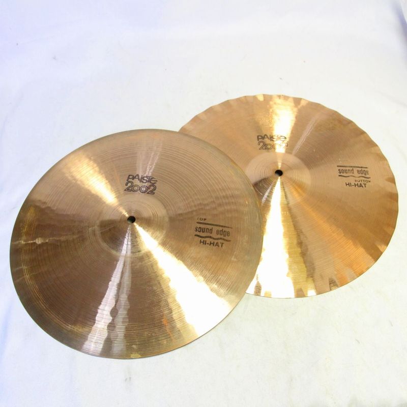 中古】PAISTE / 80s 2002 SOUND EDGE Hihat 黒ロゴ 15” 1190/1222