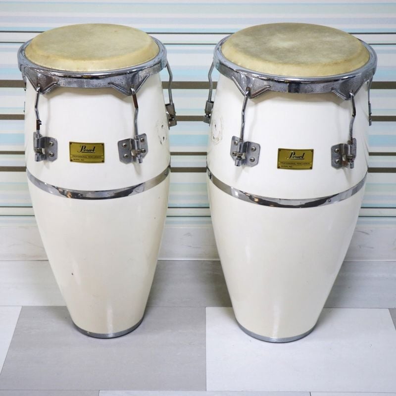 中古】PEARL / PROFESSIONAL PERCUSSION CONGA10”+11” WH パール
