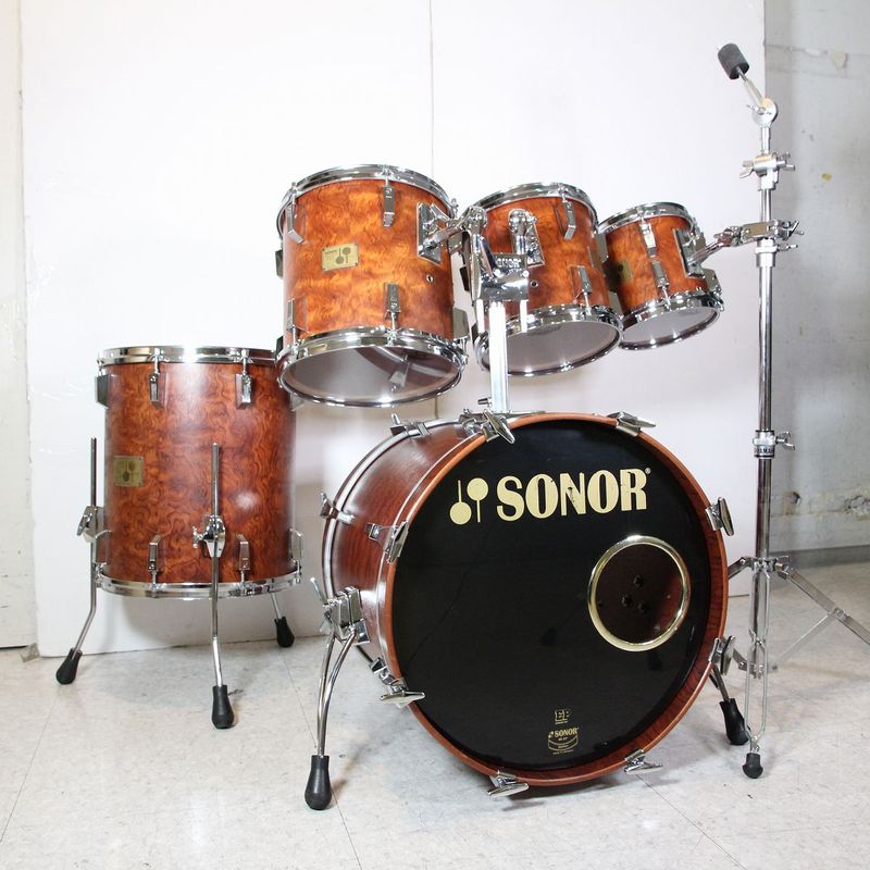 【中古】SONOR / 80s SIGNATURE Sereis Bubinga 8/10/12/15/20 5pcs kit ファイバーケース付 【池袋店】