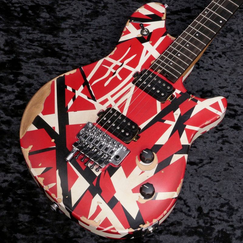 EVH / Limited Edition Wolfgang Special Striped Series Ebony FB Red Black and White Aged 【新宿店】