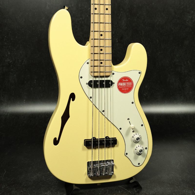 Squier by Fender / Paranormal Precision Bass Thinline SJ Maple Fingerboard Parchment Pickguard Vintage White 【S/N ISSE26001849】【名古屋栄店】