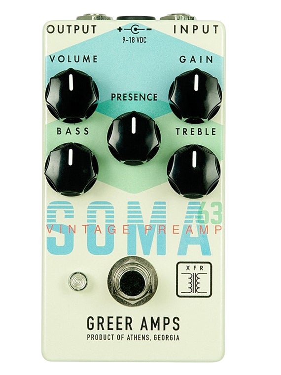 [ヴィンテージブラウン期アンプのトーンとフィール]  Greer Amps グリアー・アンプス / Soma 63 Overdrive/Preamp ヴィンテージ・プリアンプ・ペダル【正規国内輸入代理店商品】