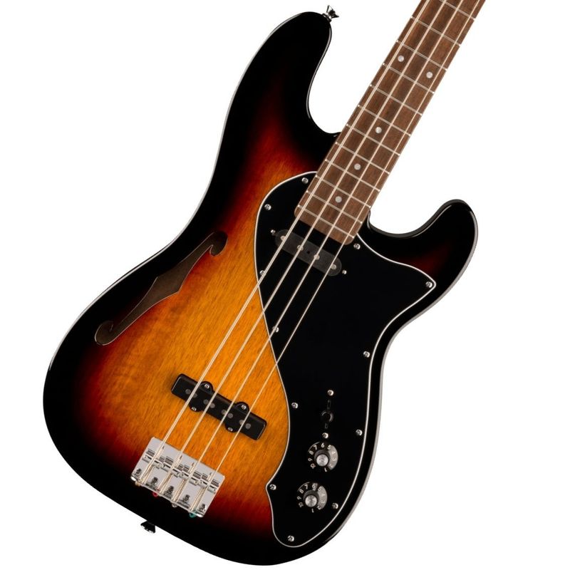 Squier by Fender / Paranormal Precision Bass Thinline SJ Laurel Fingerboard Black Pickguard 3-Color Sunburst【御茶ノ水本店】