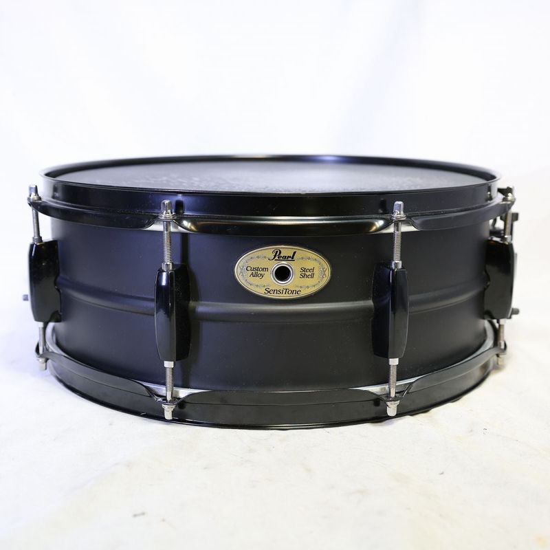 【中古】PEARL / SENSITONE STEEL Limited Matte Black 14×5.5 パール センシトーン スネアドラム 【池袋店】