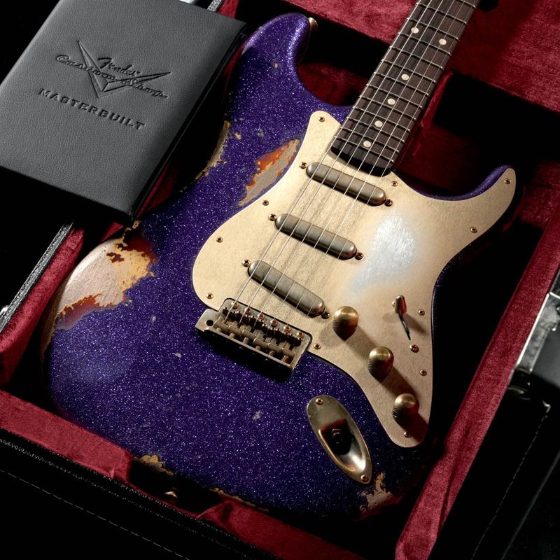 Fender Custom Shop / Master Builder Apprentice 1966 Stratocaster Relic Purple Sparkle over 3-Color Sunburst Built by Nick Saccone 【渋谷店】