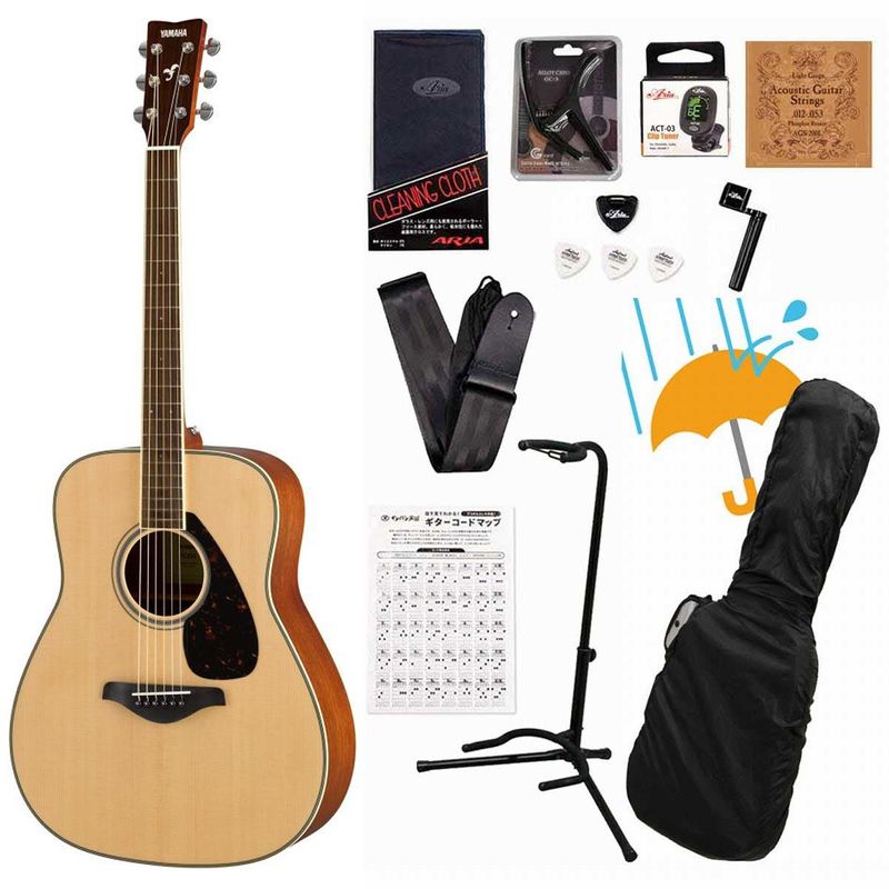 YAMAHA アコースティックギター FG820 本体、スタンド、専用カバー付き YAMAHA / FG820 Natural スプルース単板トップ アコギ入門豪華13点
