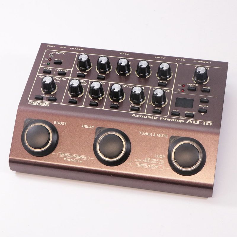 【美品】BOSS AD-10 アコースティックプリアンプ 中古】BOSS / AD-10 Acoustic Preamp アコースティックギター用