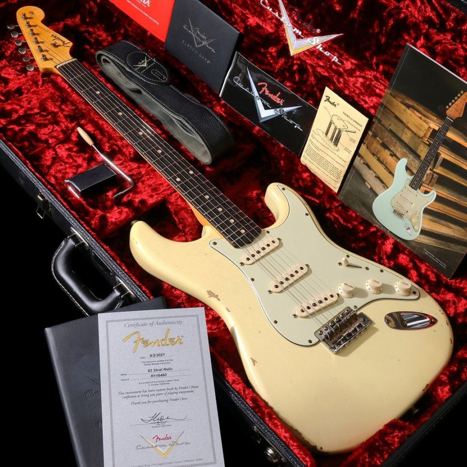 中古】Fender Custom Shop / 1962 Stratocaster Relic Vintage White