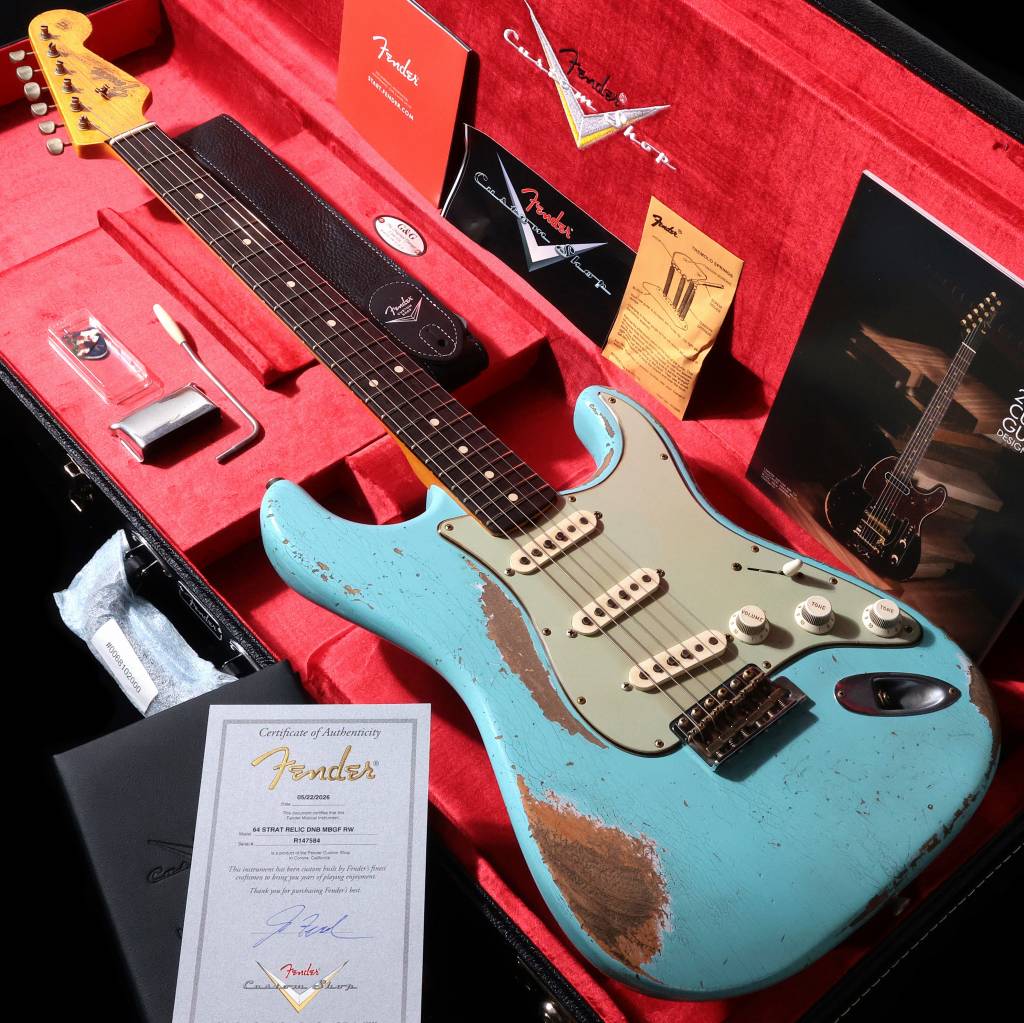 Fender Custom Shop / Master Built 1964 Stratocaster Relic Daphne Blue by Greg Fessler